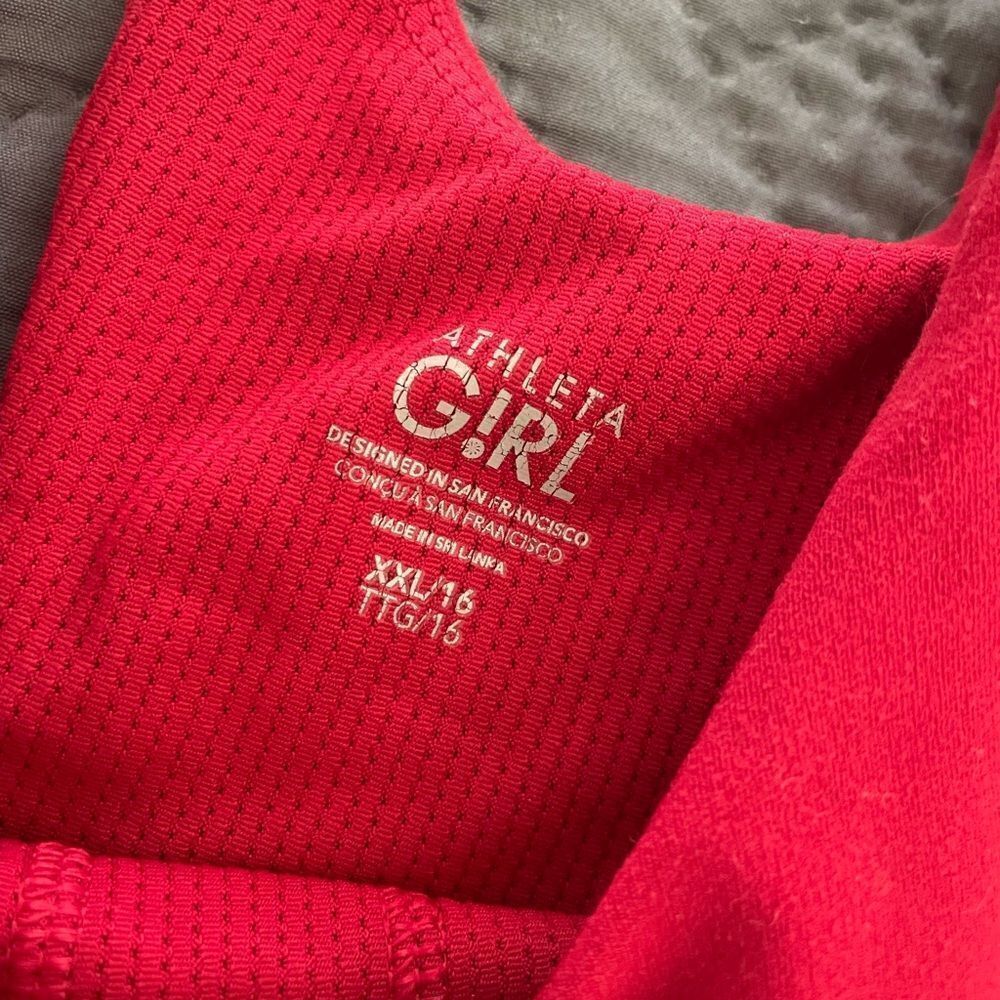 Red Athleta Matching Workout Set - Picture 3 of 13